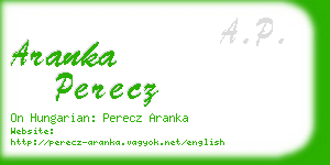 aranka perecz business card